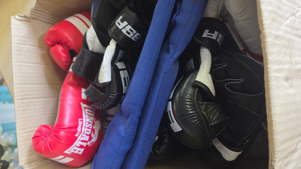 Lot 273 – A Collection of Boxing and Combat Sports Training Equipment Including Lonsdale and BSA