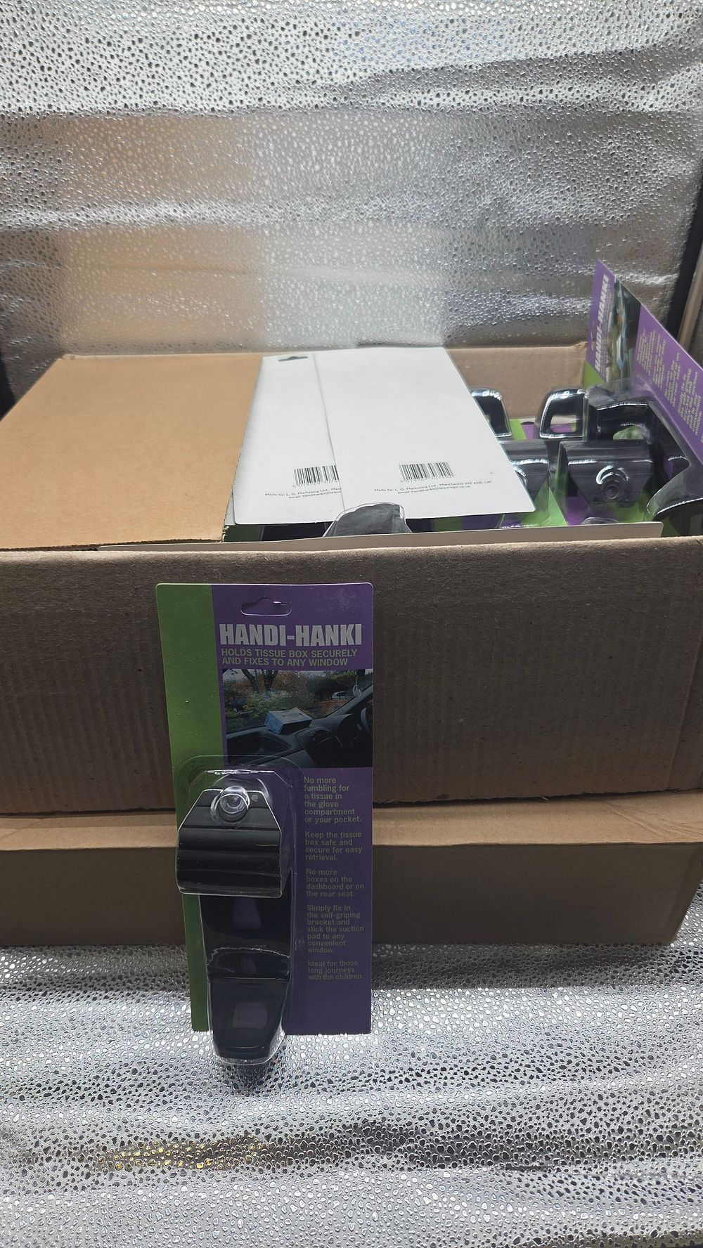 Lot 154 – A Collection of Handi-Hanki Car Tissue Box Holders in Retail Packaging