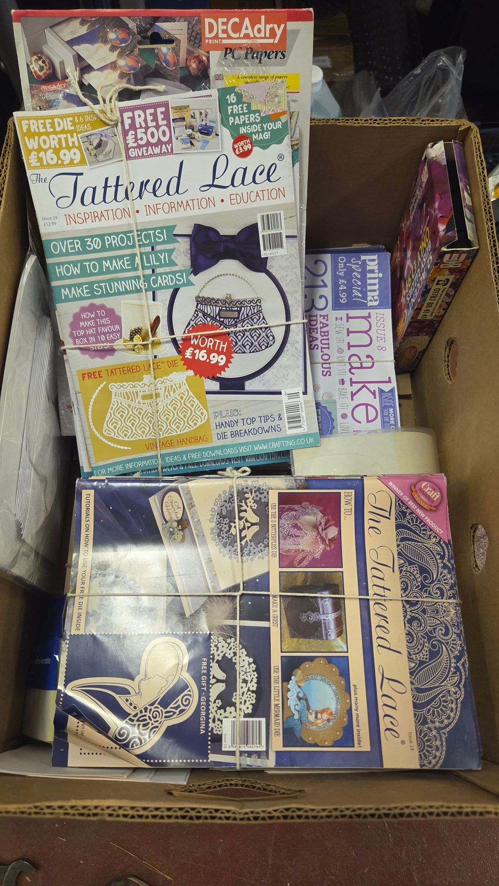 Lot 180 – A Collection of Craft and Hobbyist Magazines including The Tattered Lace and Prima Special
