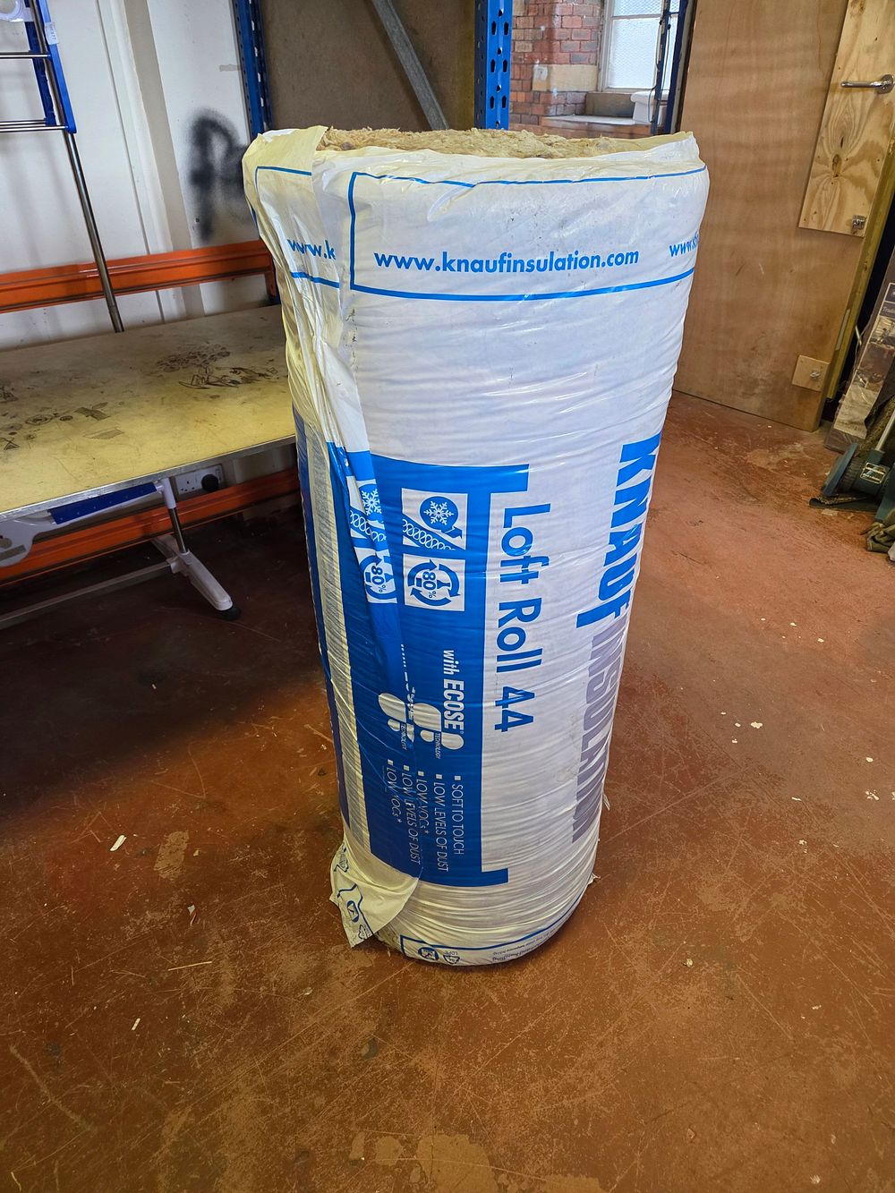 Lot 209 – One Roll of Knauf Insulation Loft Roll 44 Glass Mineral Wool Loft Insulation