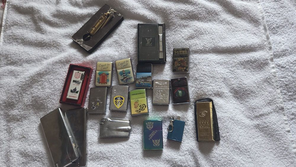Lot 630 – A Collection of Assorted Pocket and Table Lighters including Flip-Top and Novelty Styles