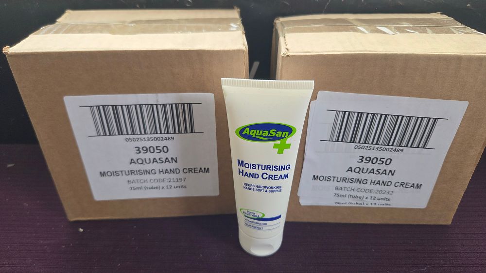 Lot 153 – 24 Units of AquaSan Moisturising Hand Cream 75ml