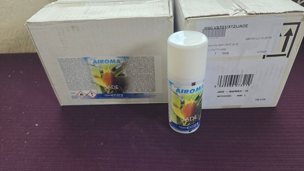 Lot 156 – 24 Units of Micro Airoma Jade Fragrance Aerosol Refills by Vectair Systems
