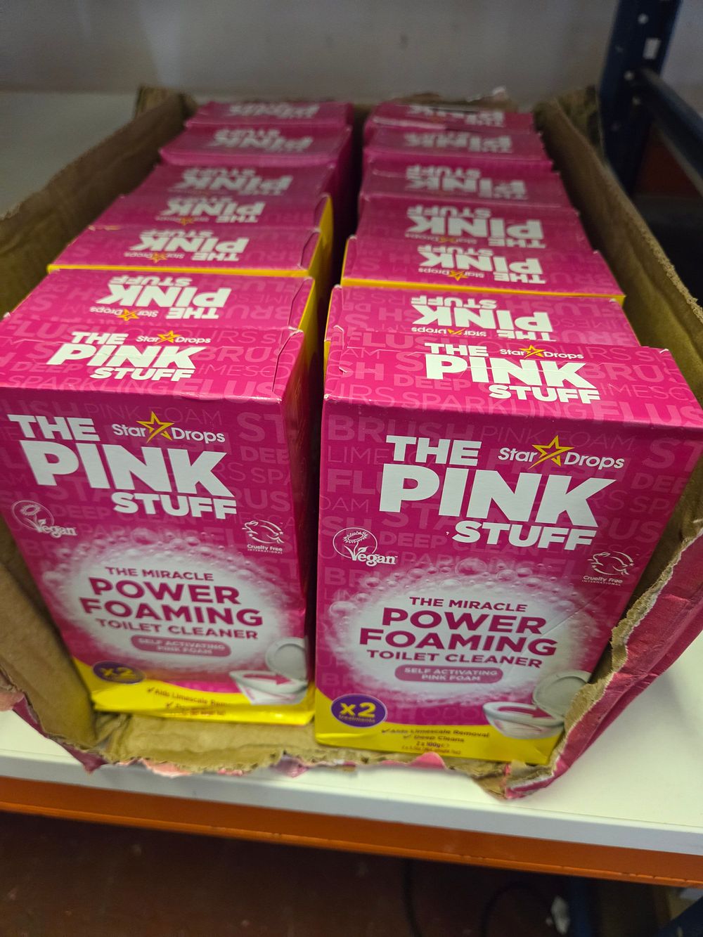 Lot 205 – Twelve Boxes of Stardrops The Pink Stuff Miracle Power Foaming Toilet Cleaner