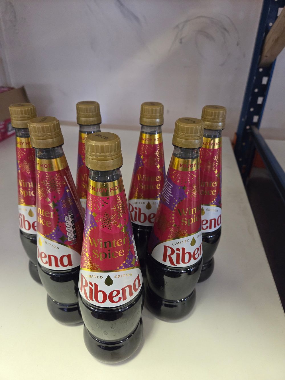 Lot 206 – Seven Bottles of Ribena Winter Spice Limited Edition Blackcurrant Juice Drink