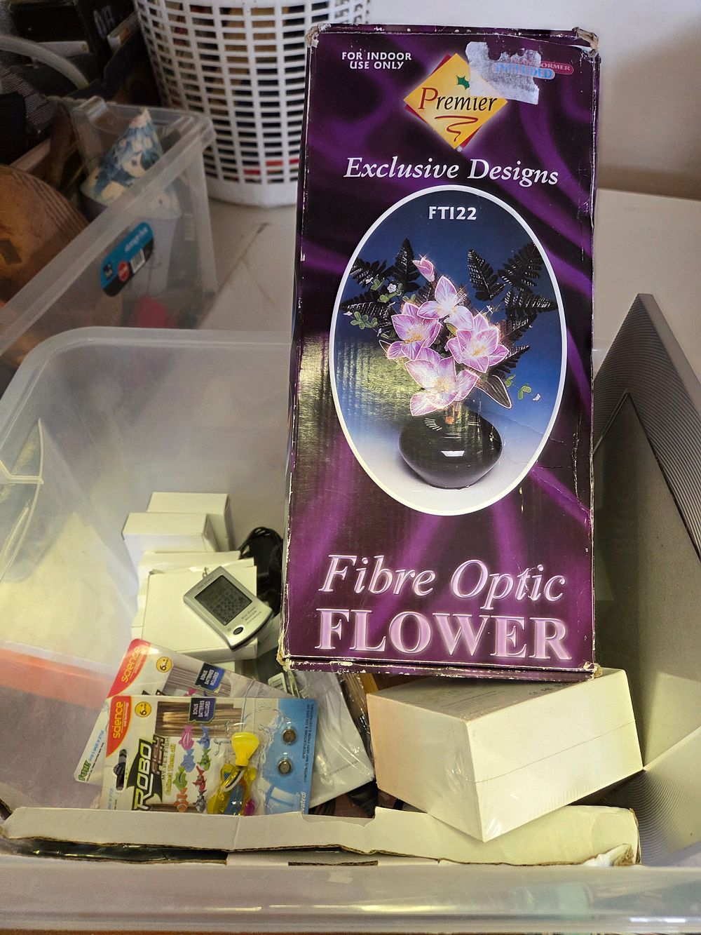 Lot 219 – A Collection of Novelty Household Items and Toys Including a Premier Exclusive Designs Fibre Optic Flower Lamp