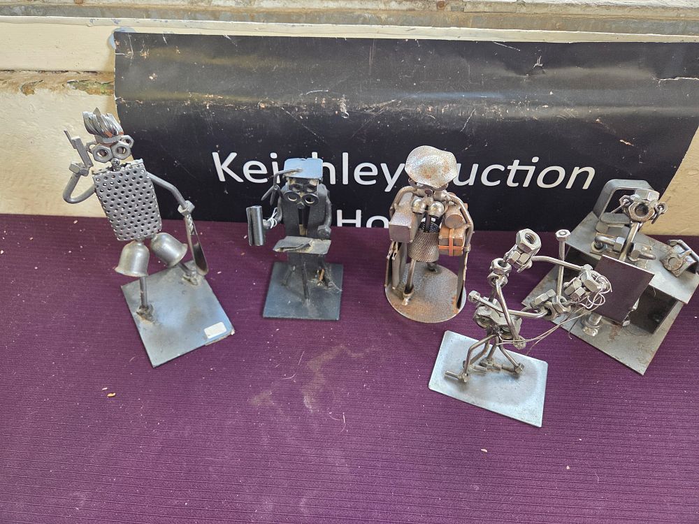 Lot 259 – A Collection of Contemporary Welded Scrap Metal Folk Art Sculptures