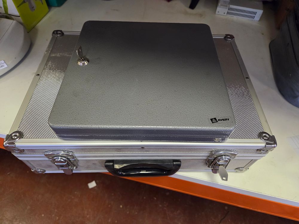 Lot 281 – Two Security Storage Cases including a key Box and an Aluminium Flight-Style Case