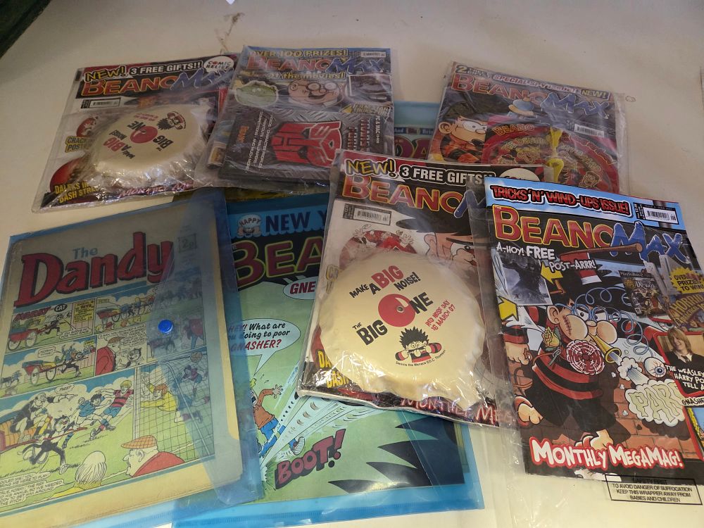 Lot 339 – A Collection of BeanoMax, Beano, and The Dandy Comics and Magazines