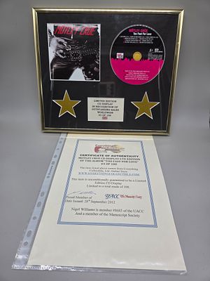 M&ouml;tley Cr&uuml;e Too Fast For Love Limited Edition Framed CD Display