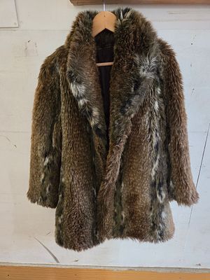Vintage Astraka Faux Fur Mid-length Jacket Made in England