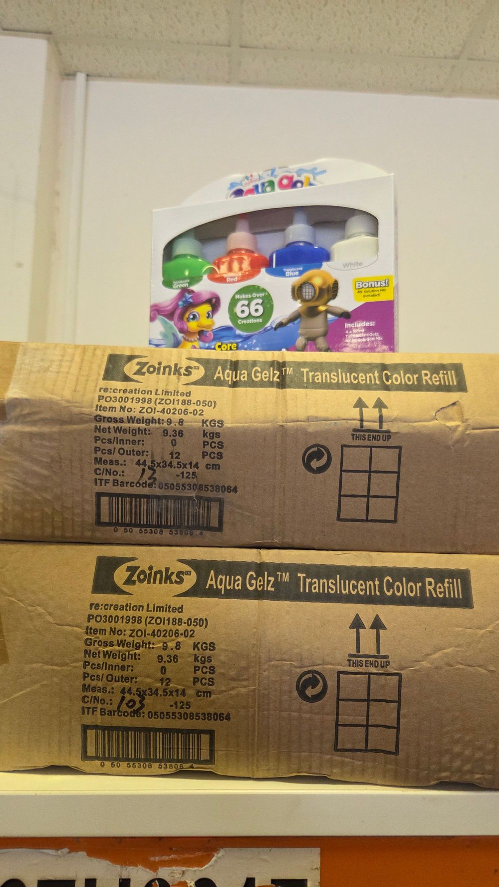 Lot 309 – Approximately 24 Units of Zoinks Aqua Gelz Translucent Colour Refill Kits