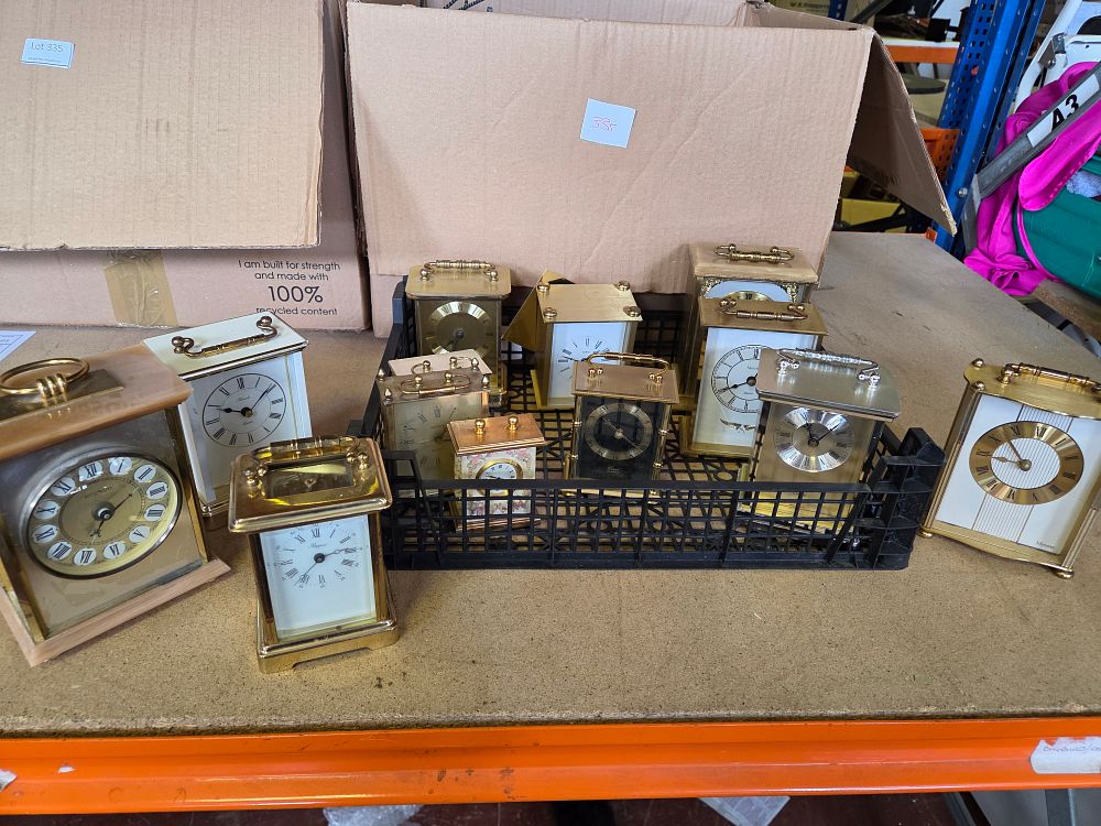 Lot 336 – A Collection of Mantel and Carriage Clocks including Acctim, Rapport, Minster and Kundo