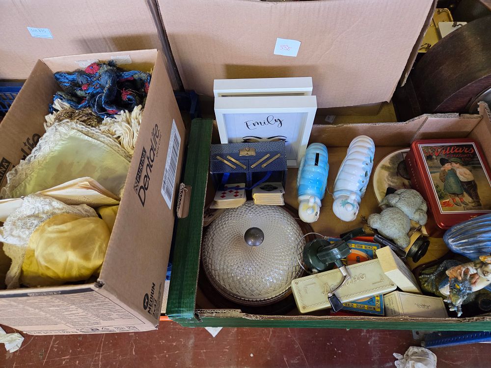 Lot 343 – An Assortment of Vintage Collectables, Ceramics, and Linens