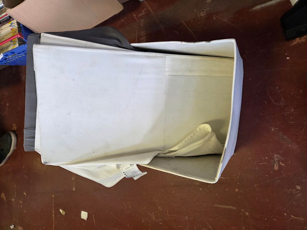 Lot 351 – Five IKEA White Fabric Folding Storage Boxes