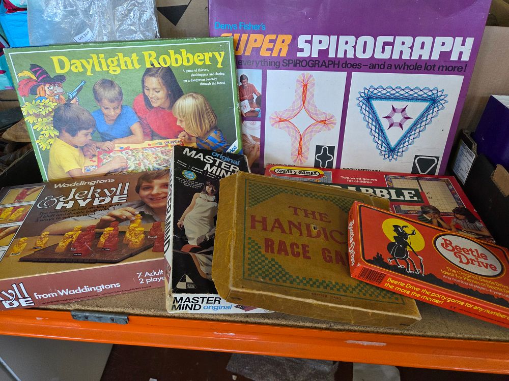 Lot 372 – A Collection of Seven Vintage British Board Games and Activity Sets