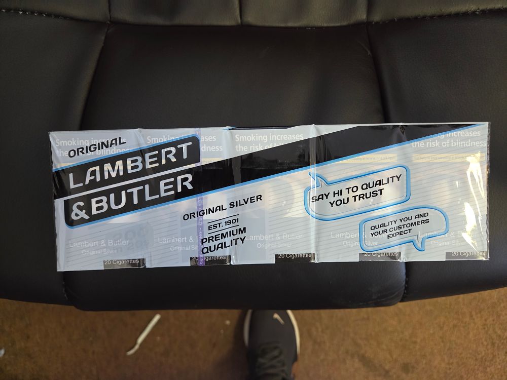 Lot 394 – Sleeve of Lambert & Butler Original Silver Cigarettes