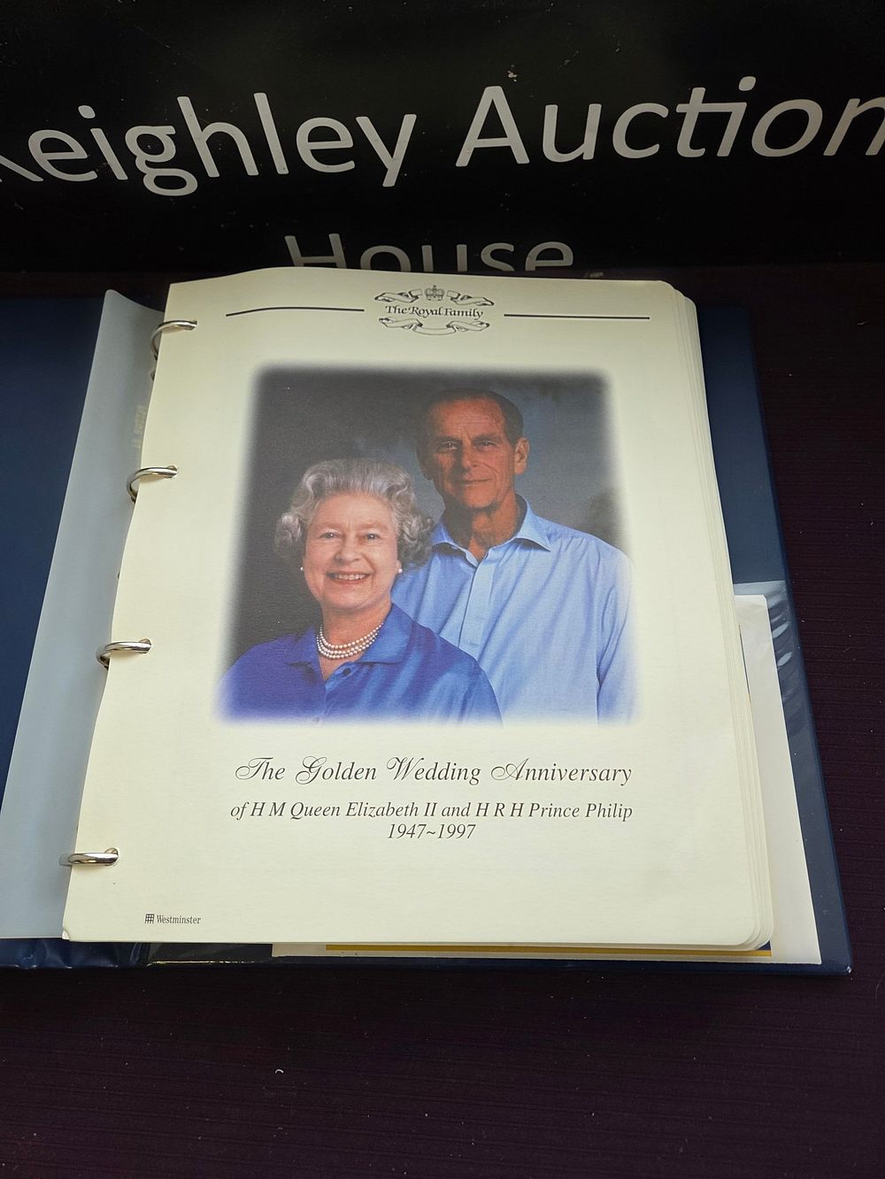 Lot 661 – The Westminster Collection HM Queen Elizabeth II and HRH Prince Philip Golden Wedding Anniversary Commemorative Philatelic and Numismatic Album