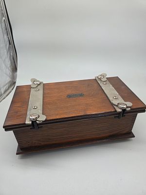 An Early 20th Century Oak and Nickel-Plated Gentleman's Royal Patent Press Retailed by Tose and 