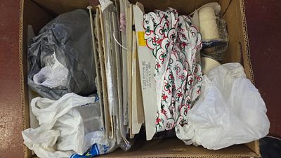 Two Boxes of Vintage Haberdashery and Sewing Trims including The Lace Factory Inc