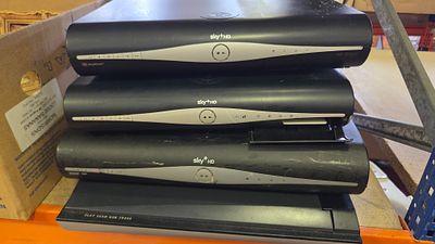 Three Sky HD Set-Top Boxes and a Flatbed Scanner