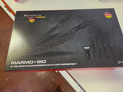 A 6-Piece W&uuml;rzburg Marmo + Bio Marble-Coated Knife Set