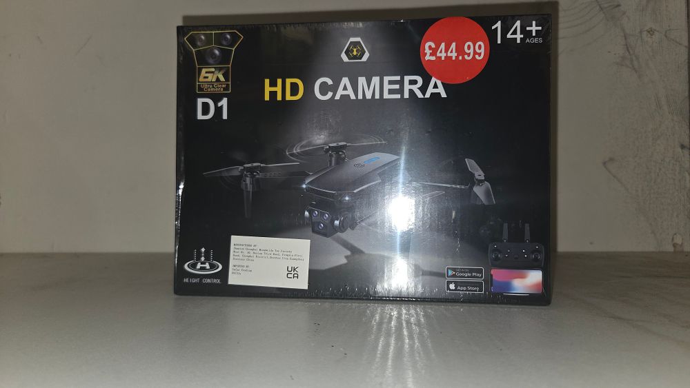 Lot 156 – D1 Model HD Camera Foldable Remote Controlled Quadcopter Drone by Shantou Chenghai Mingweida Toy Factory