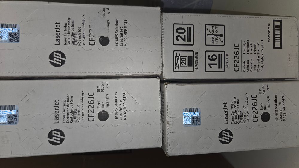 Lot 218 – Four HP LaserJet CF226JC Black Toner Cartridges