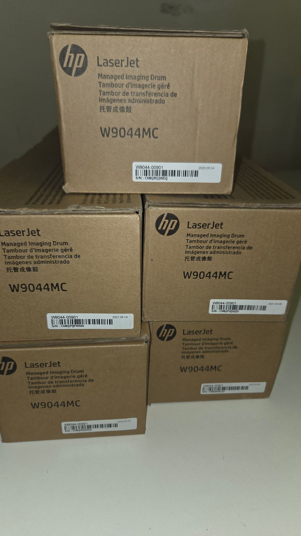 Lot 220 – Five HP LaserJet Managed Imaging Drums W9044MC