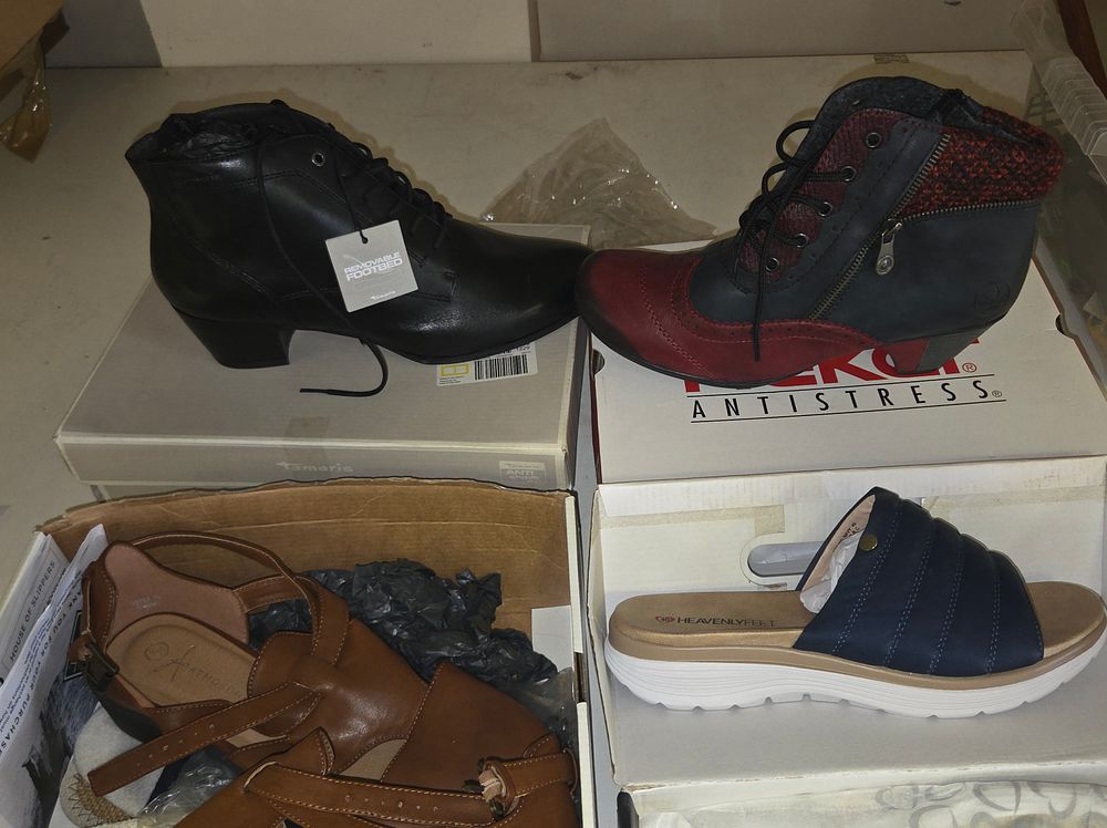 Lot 236 – An Assortment of Women’s Leather and Synthetic Boots and Sandals Including Tamaris and Rieker