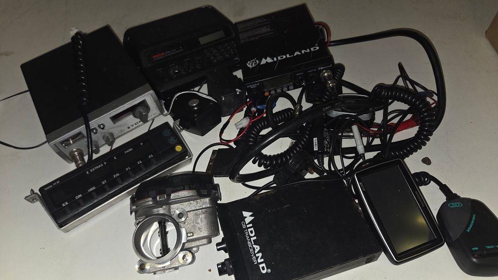 Lot 241 – A Collection of Vintage Communication and Automotive Electronics Including Midland and Cybernet CB Radios