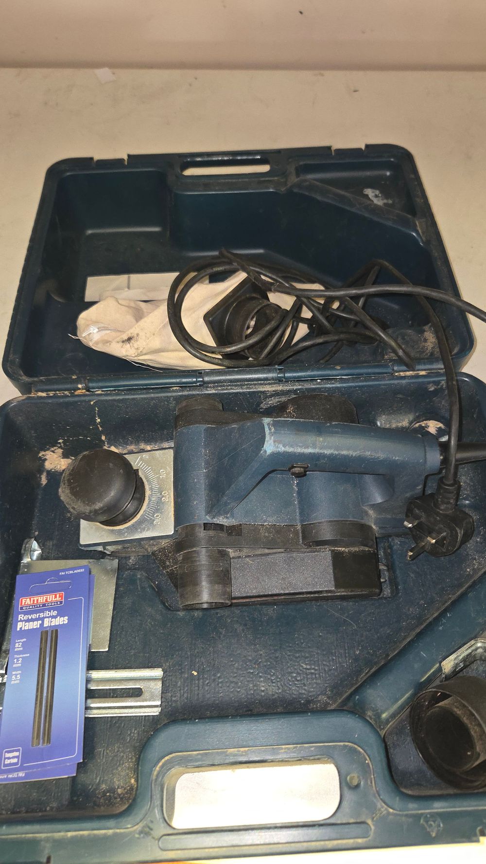 Lot 244 – Electric Hand Planer with Accessories and Carry Case