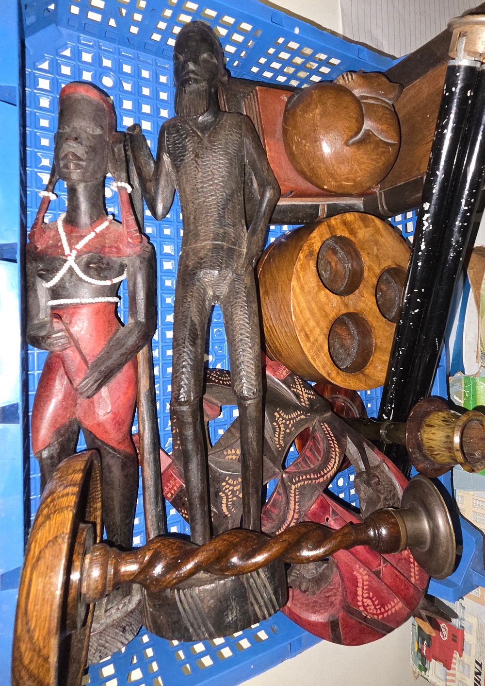 Lot 294 – A Collection of Mid-20th Century African Carved Hardwood Figures and Decorative Objects