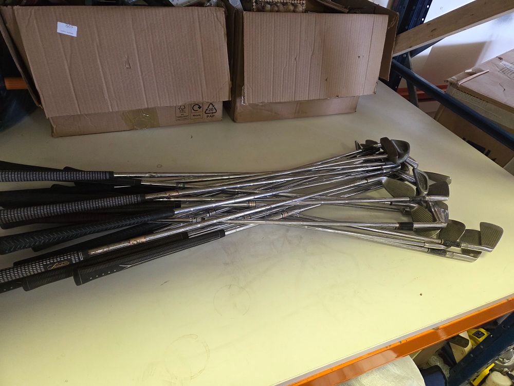 Lot 306 – An Assortment of Approximately 22 Steel Shafted Golf Irons and Wedges including Wilson 1200 GE