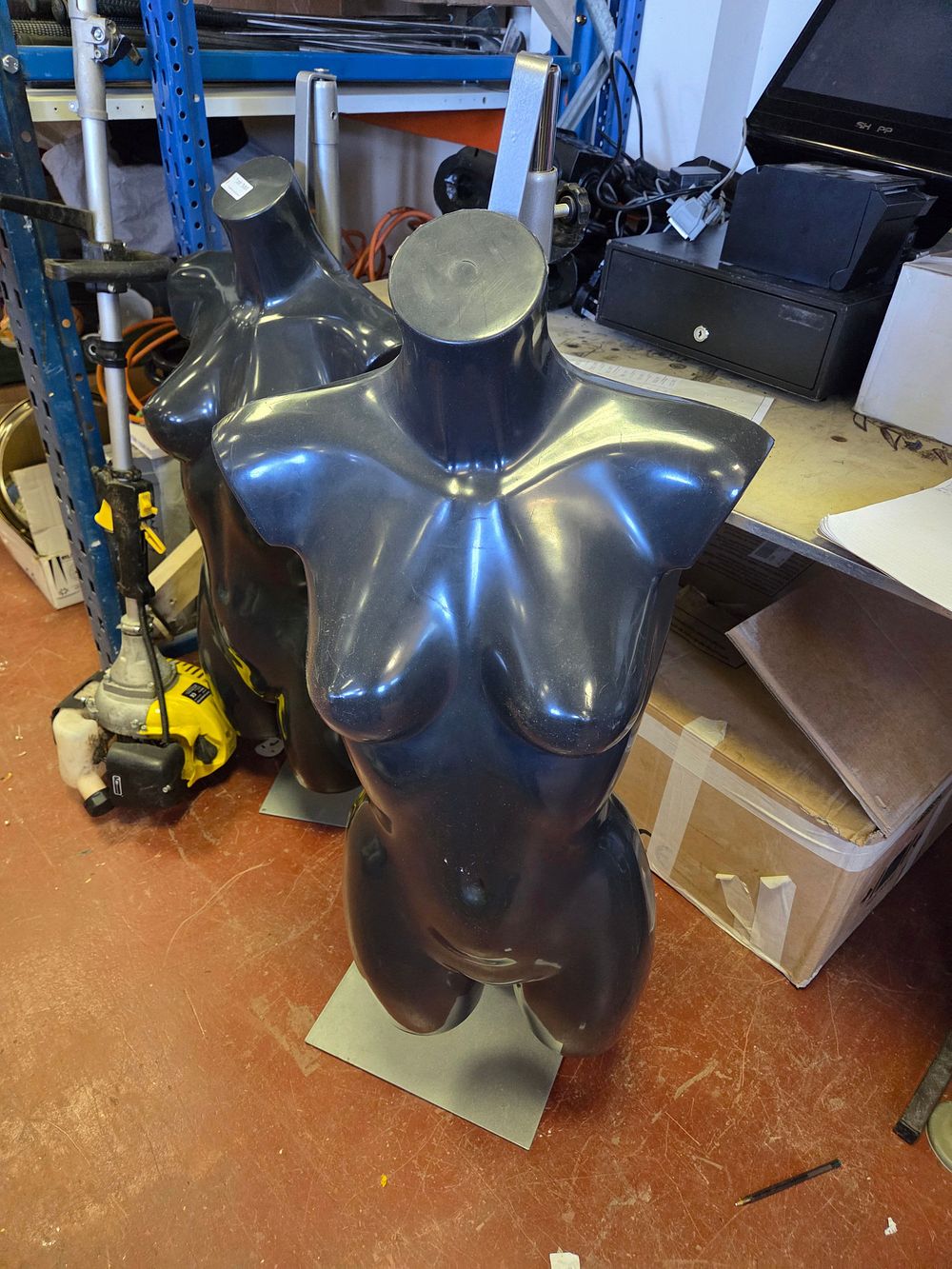 Lot 348 – A Plastic Mannequin Torse on Stand