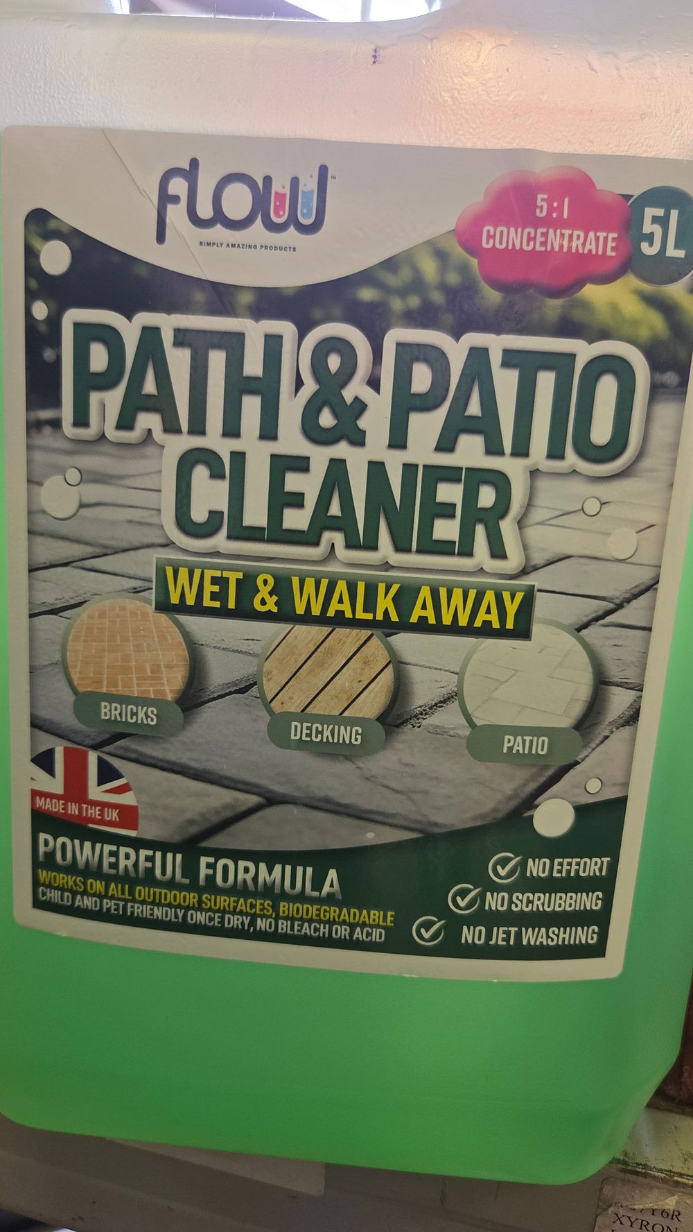 Lot 158 – Flow 5 Litre Path and Patio Cleaner Concentrate