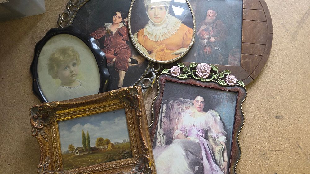 Lot 166 – A Collection of Portraits and Kerekes, ‘Landscape with Cottage’ (Signed)