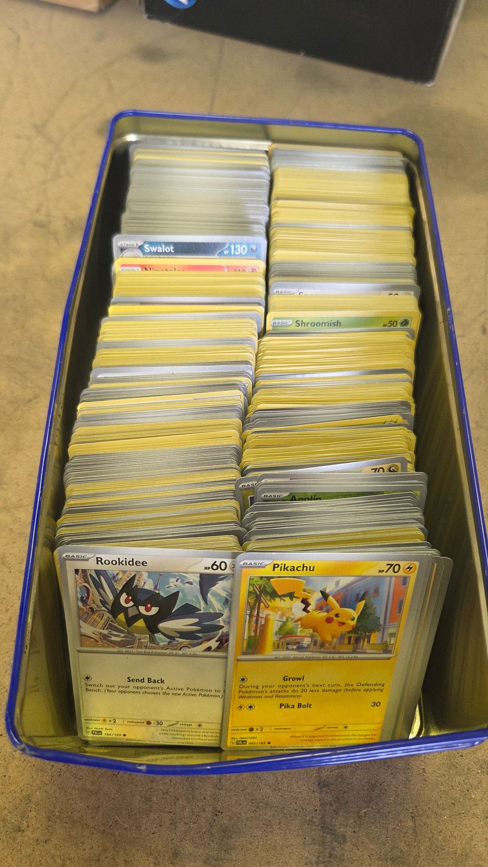 Lot 237 – A Large Collection of Modern Era English Pokémon Trading Cards and Metal Storage Tin