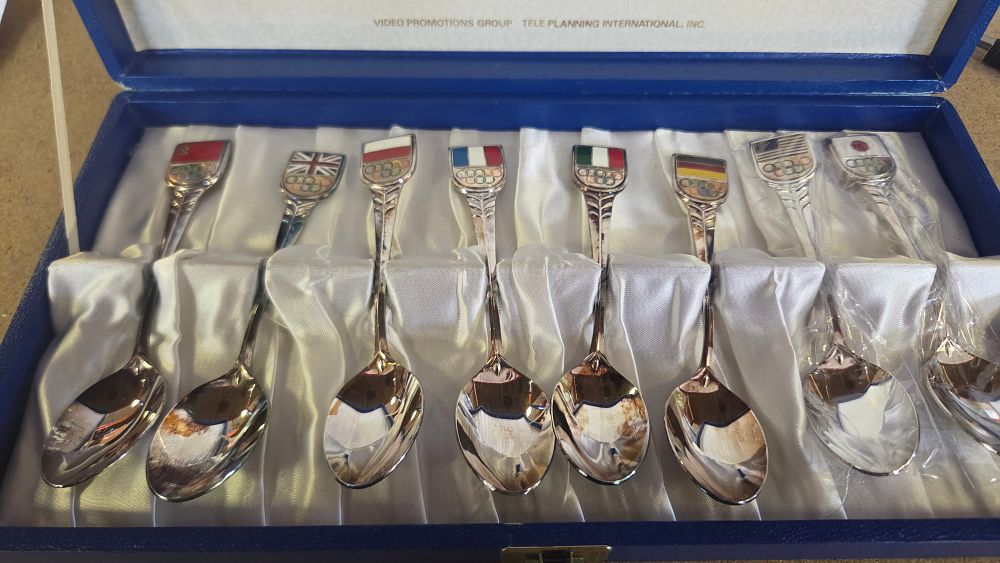 Lot 351 – A Set of Commemorative Souvenir Spoons for the 1978 Eight Nation Athletic Games Tokyo