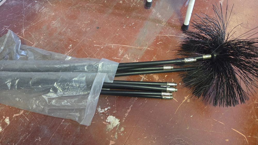 Lot 362 – A Chimney Sweeping Set Comprising a Brush Head and Extension Rods