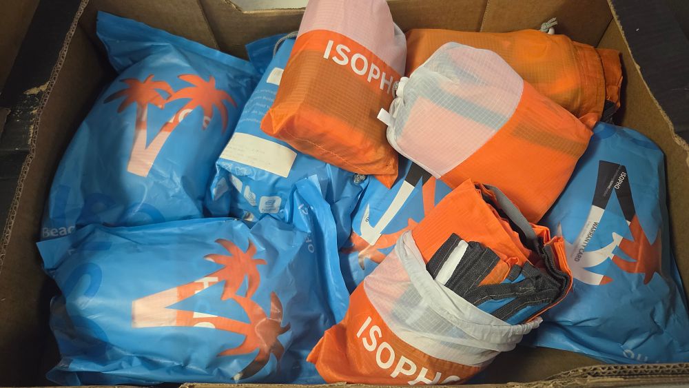 Lot 224 – An Assortment of ISOPHO Portable Beach Blankets and Picnic Mats
