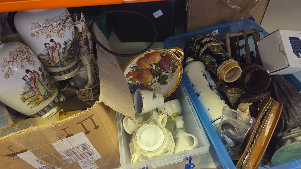 Lot 246 – Three Boxes of Decorative Ceramics, Woodware, and Collectables