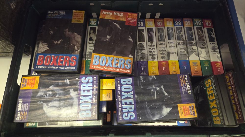Lot 258 – A Collection of Boxers: A Marshall Cavendish Video Collection VHS Tapes