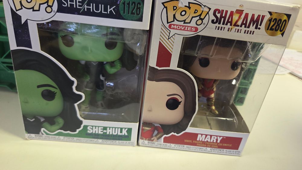 Lot 278 – A Pair of Funko Pop! Vinyl Figures She-Hulk and Shazam! Mary