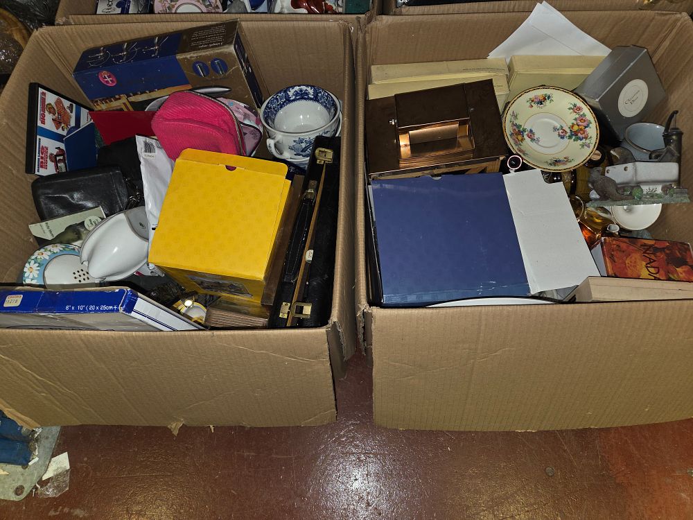 Lot 331 – An Assortment of Mixed Household Sundries and Collectables in Two Boxes