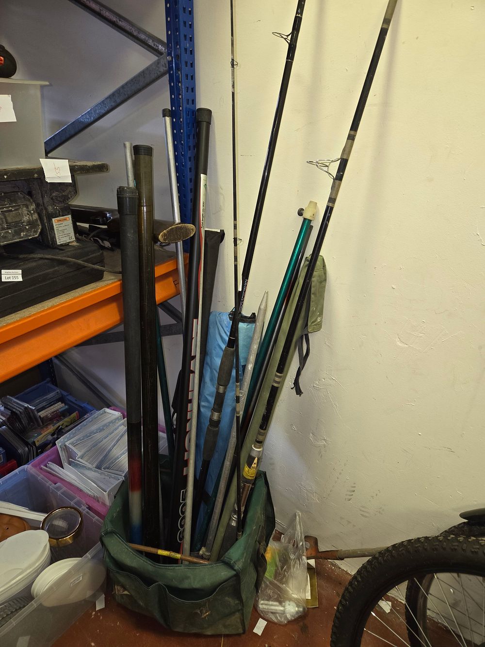Lot 349 – A Collection of Fishing Rods and Tackle including a Maver Pole Tube and Accessories