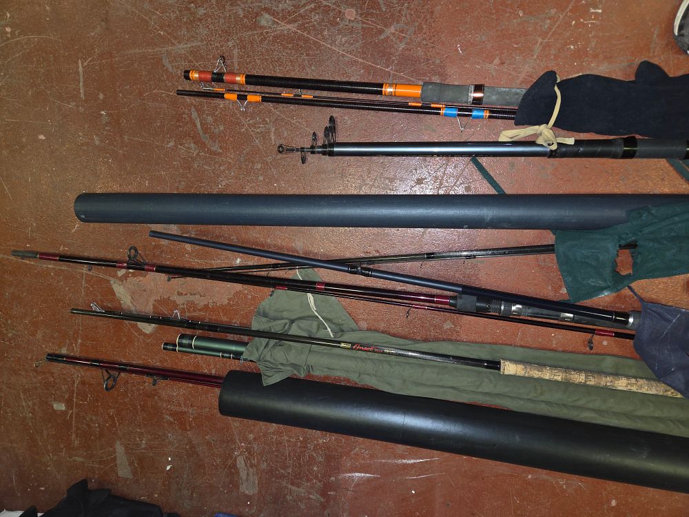 Lot 351 – A Collection of Multi-Section and Telescopic Fishing Rods with Protective Tubes and Bags
