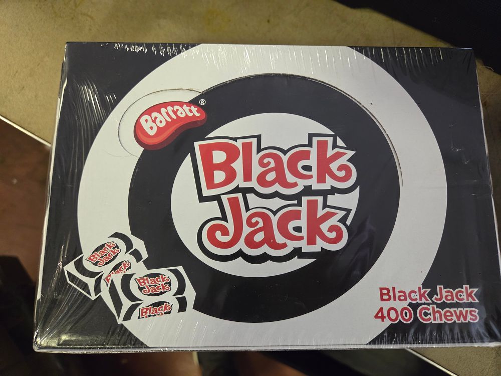 Lot 396 – Barratt Black Jack Aniseed Flavoured Chews Retail Box of 400