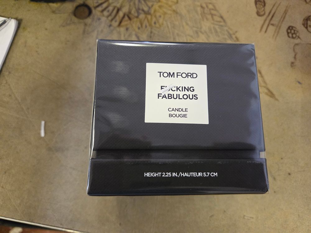 Lot 399 – New Tom Ford F***king Fabulous Scented Candle