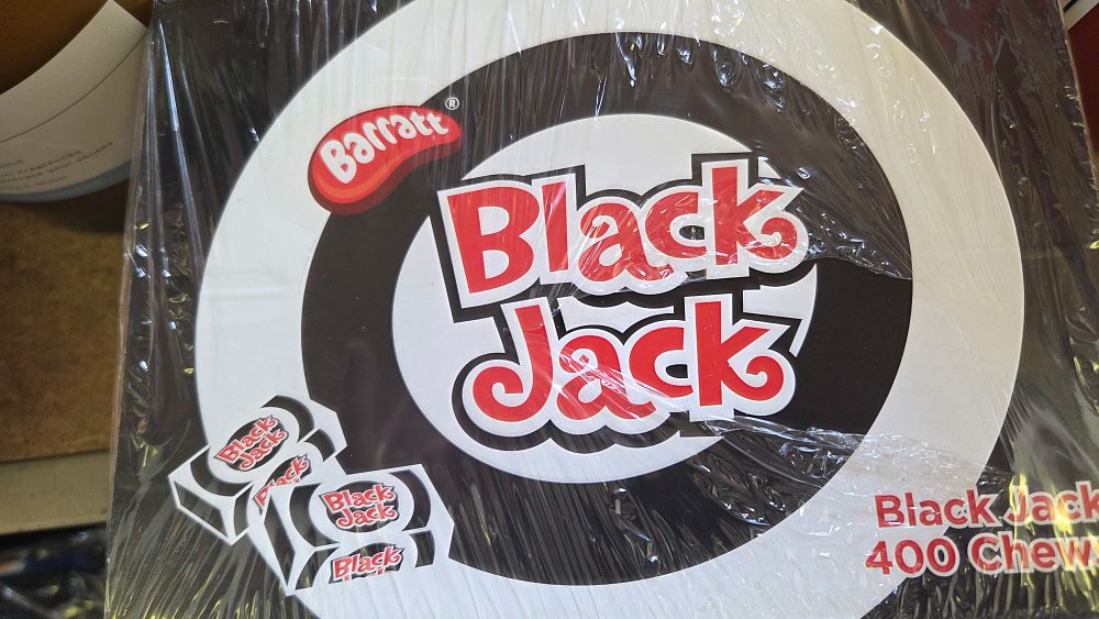 Lot 214 – A Bulk Retail Box of Barratt Black Jack Aniseed Flavoured Chews